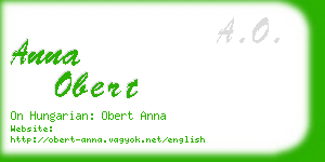 anna obert business card